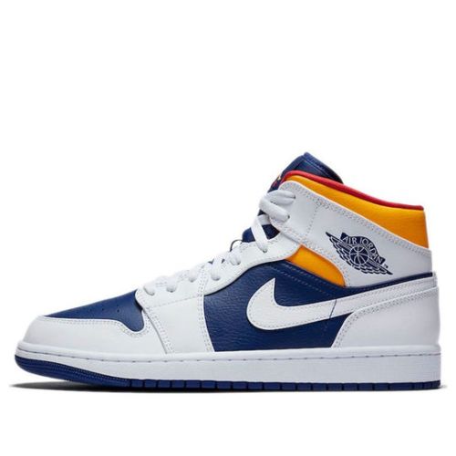 Air Jordan 1 Mid ??White Deep Royal Blue?? 554724-131