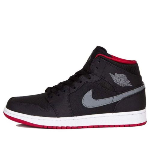 Air Jordan 1 Mid ??Cool Grey Gym Red?? 554724-004