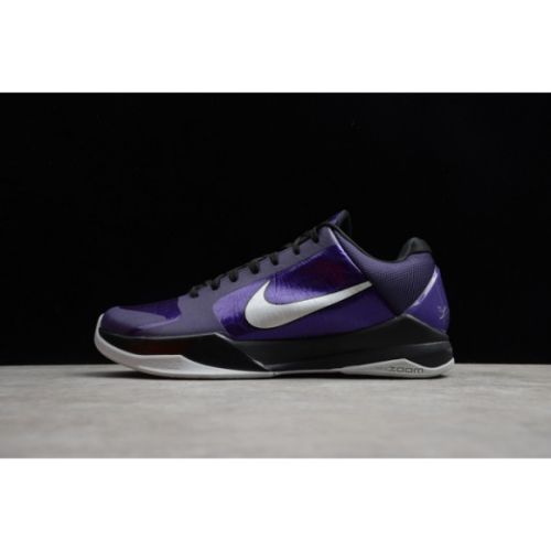 Nike Zoom Kobe 5 Ink Metallic Silver Black Purple Shoes 386430-500