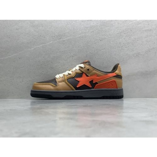 GT A Bathing Ape Bape SK8 Sta Brown Orange