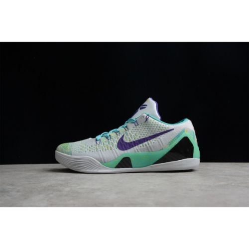 NIKE KOBE 9 GREY GREEN PURPLE 630487-005