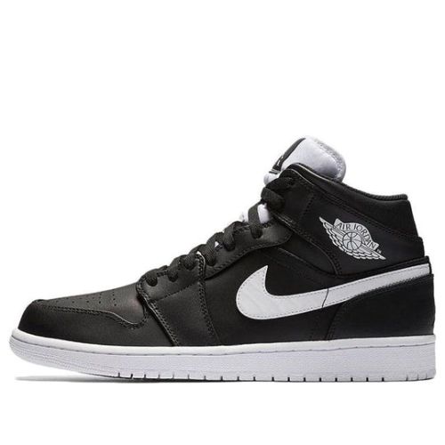 Air Jordan 1 Retro Mid ??Black White?? 554724-038