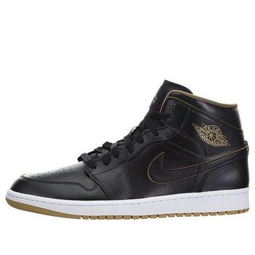 Air Jordan 1 Mid ??Black Gold?? 554724-042