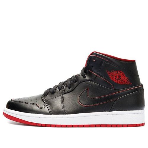 Air Jordan 1 Mid ??Black Red?? 554724-028