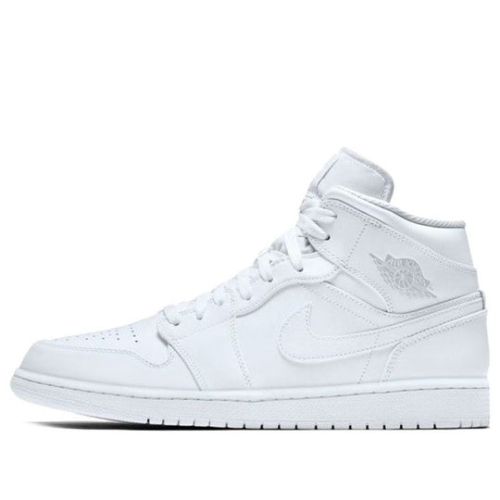 Air Jordan 1 Retro Mid ??White Pure Platinum?? 554724-104