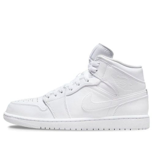 Air Jordan 1 Mid ??Triple White?? 2022 554724-136