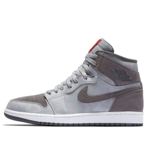 (WMNS) Air Jordan 1 Retro High Camo 3M Wolf Grey ??Gray White Red?? AA3393-027