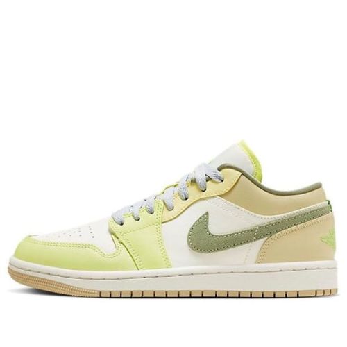 (WMNS) Air Jordan 1 Low ??Sail Oil Green Light Lemon?? FD9906-131