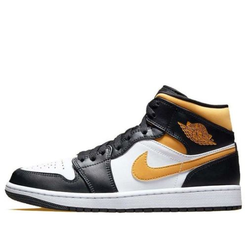 Air Jordan 1 Mid ??Black University Gold?? 554724-177