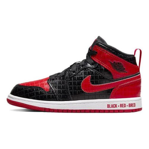 (PS) Air Jordan 1 Mid SS ??Black + Red = Bred?? DM9651-001