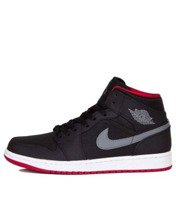 Air Jordan 1 Mid ??Cool Grey Gym Red?? 554724-004