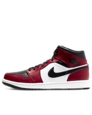 Air Jordan 1 Mid ??Chicago Black Toe?? 554724-069