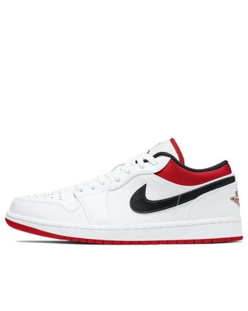 Air Jordan 1 Low ??White University Red?? 553558-118