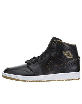 Air Jordan 1 Mid ??Black Gold?? 554724-042