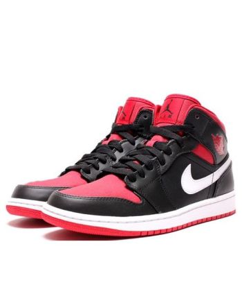 Air Jordan 1 Mid ??Black Gym Red?? 554724-020