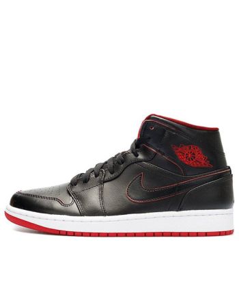 Air Jordan 1 Mid ??Black Red?? 554724-028