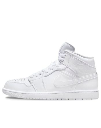 Air Jordan 1 Mid ??Triple White?? 2022 554724-136