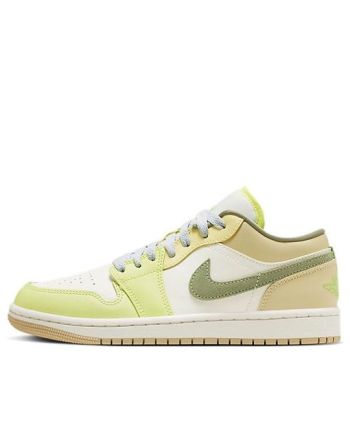 (WMNS) Air Jordan 1 Low ??Sail Oil Green Light Lemon?? FD9906-131