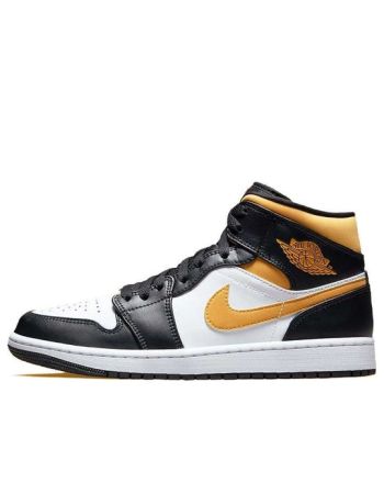 Air Jordan 1 Mid ??Black University Gold?? 554724-177