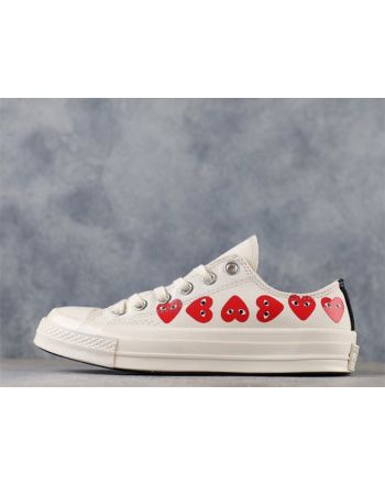 Converse Chuck Taylor All-Star 70 Ox Comme des Garcons Play Multi-Heart White 162975C