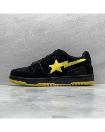 GT A Bathing Ape Bape Sk8 Sta Black Electric Yellow