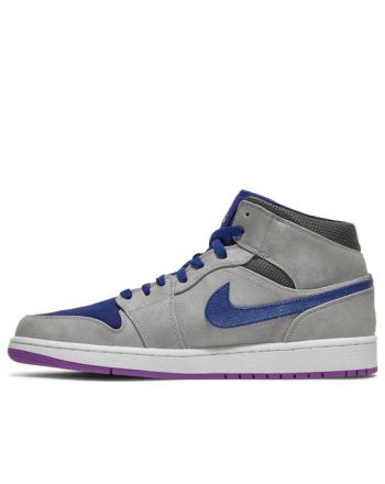 Air Jordan 1 Mid ??Matte Silver Purple?? 554724-008