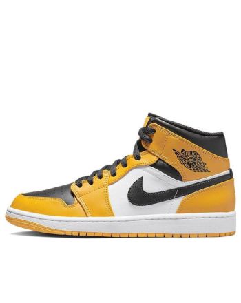 Air Jordan 1 Mid ??Reverse Yellow Toe?? 554724-701