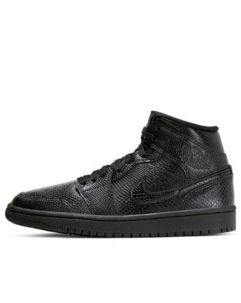 (WMNS) Air Jordan 1 Mid ??Black Snakeskin?? BQ6472-010