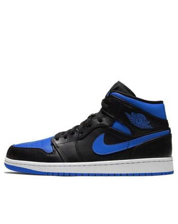 Air Jordan 1 Mid ??Black Hyper Royal?? 554724-068